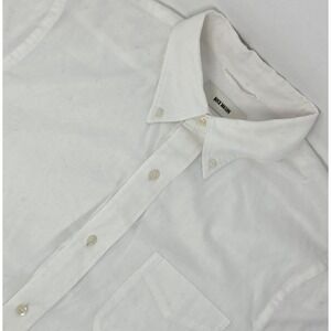 Buck Mason Perfect Oxford Button Up Long Sleeve Shirt Men's Size Medium White